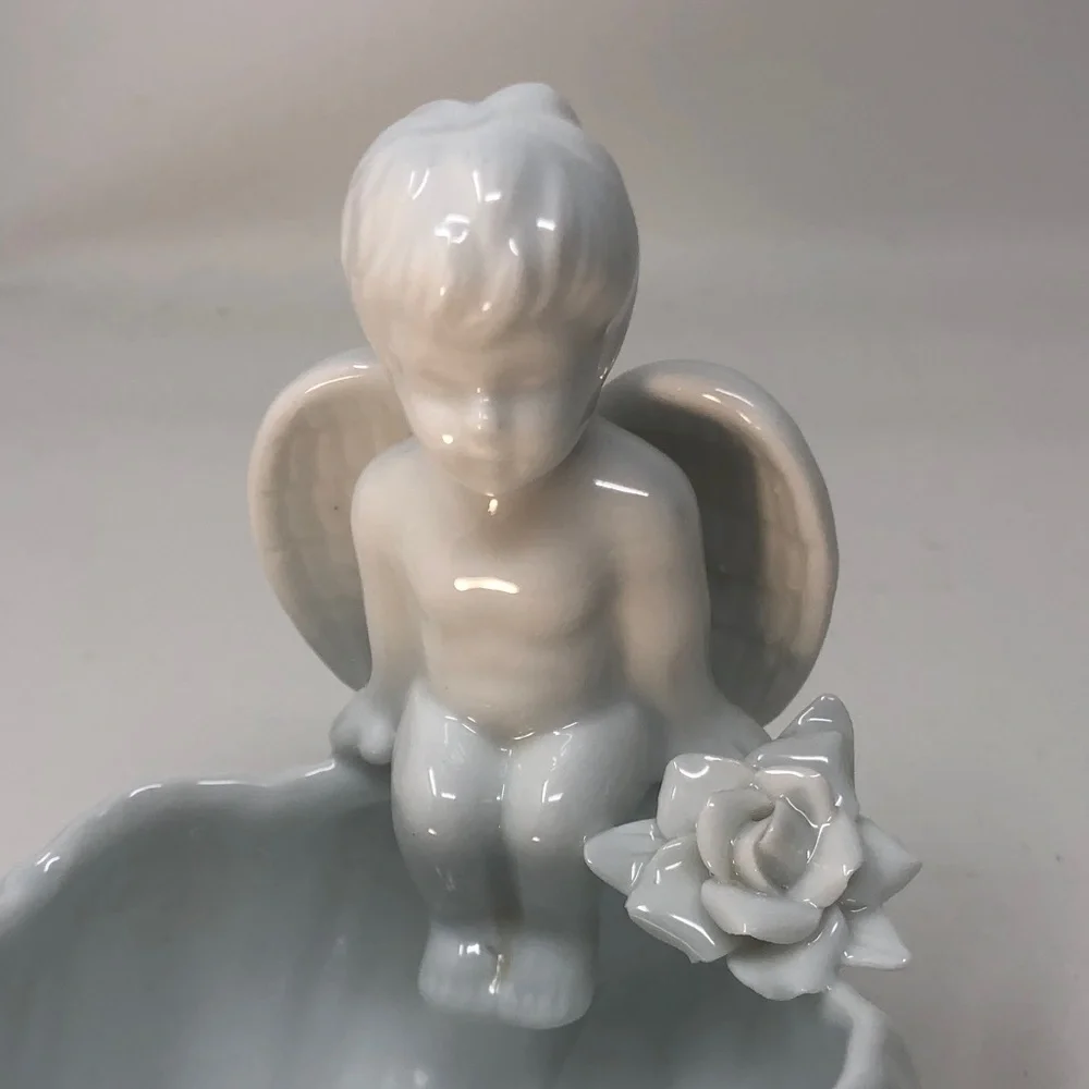 White Ceramic Angel Planter